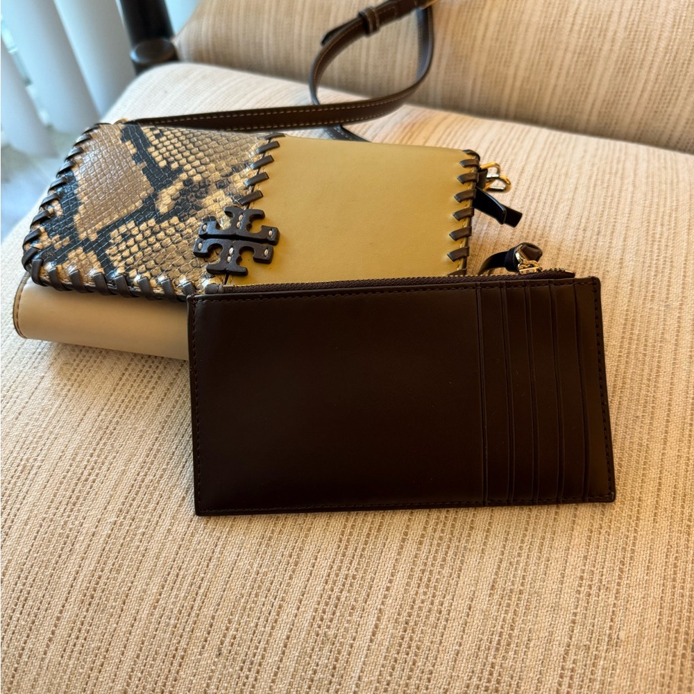 Tory Burch Snake Skin Crossbody Bag/Wallet